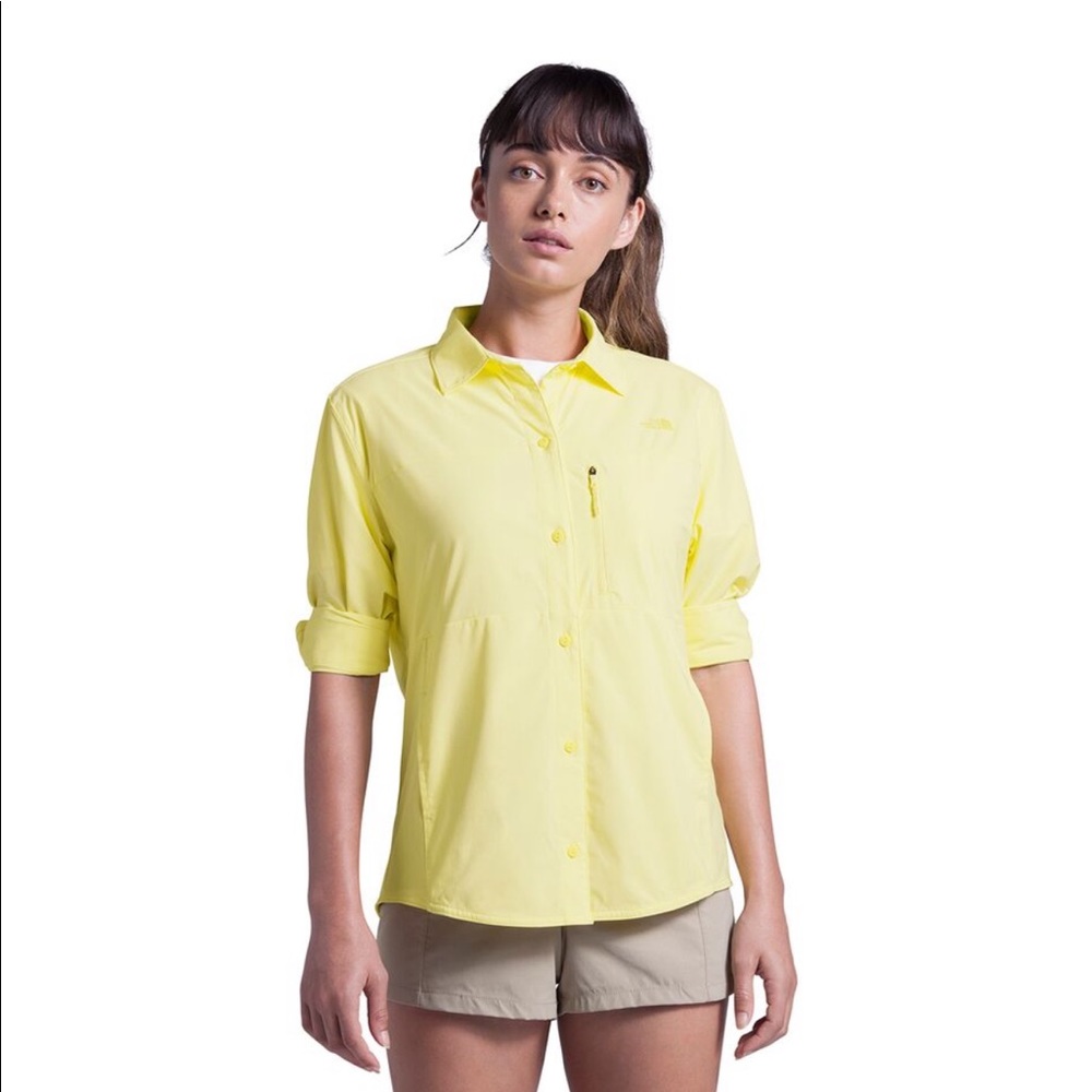 TNF Button Down Yellow Flash Dry Shirt